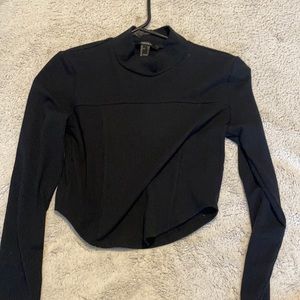 Long sleeve corset style crop top